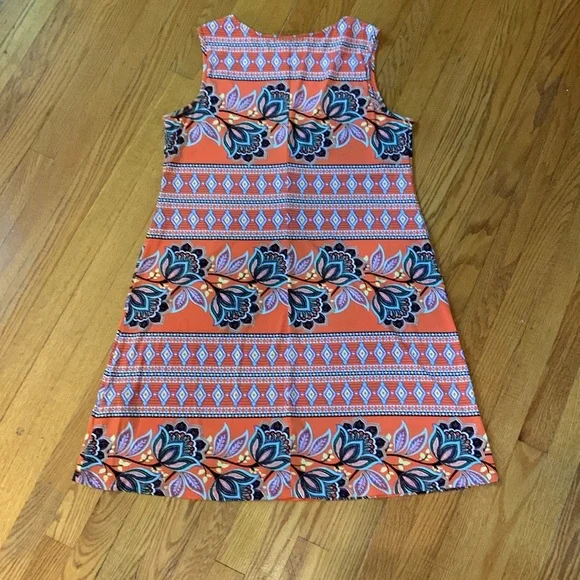 RN Studio by Ronni Nicole Orange Paisley Floral Midi Dress Size XL #D18 - Picture 3 of 9